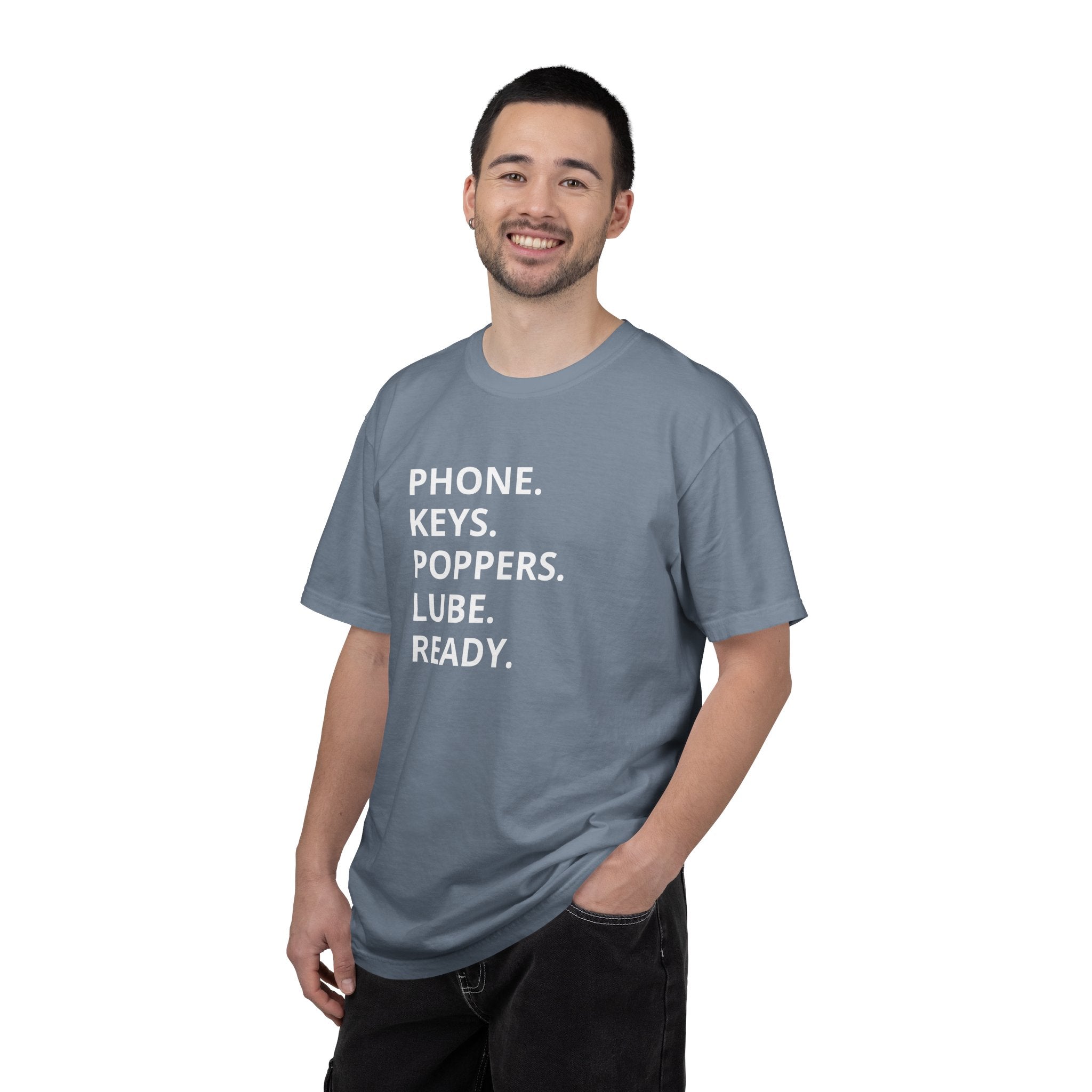 LGBT "Phone. Keys. Poppers. Lube. Ready." T-shirt