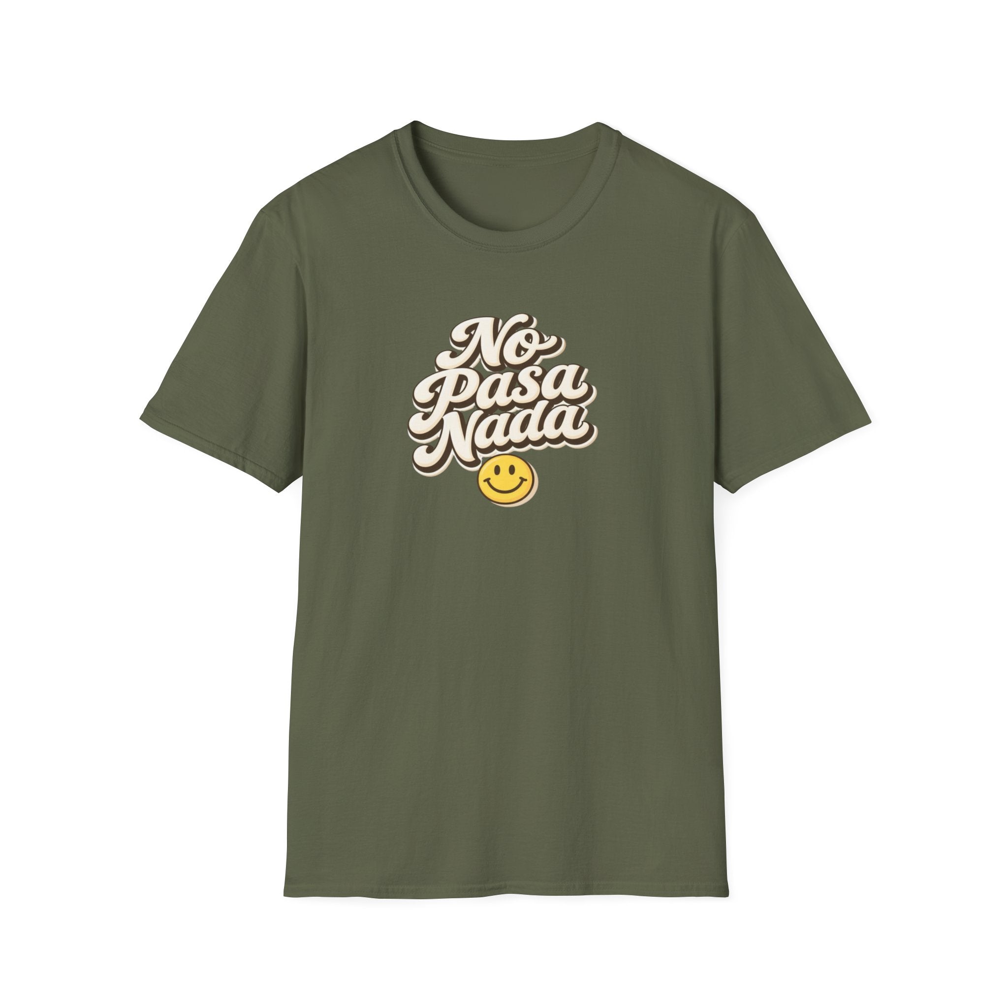 No Pasa Nada T-Shirt — Retro Spanish Smile Graphic Tee