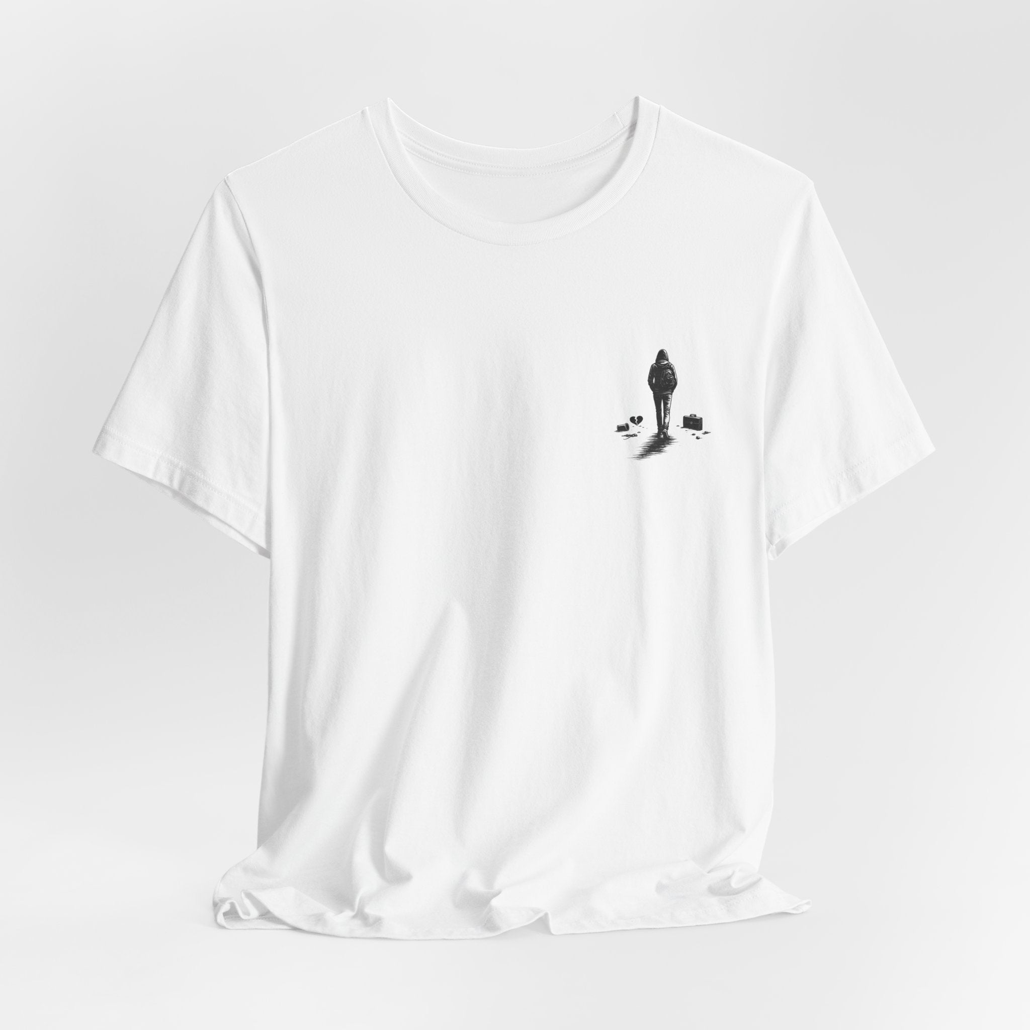 Knowing When to Leave Tee: "The Party, The Job, The Relationship" Minimal Back-Print T-Shirt