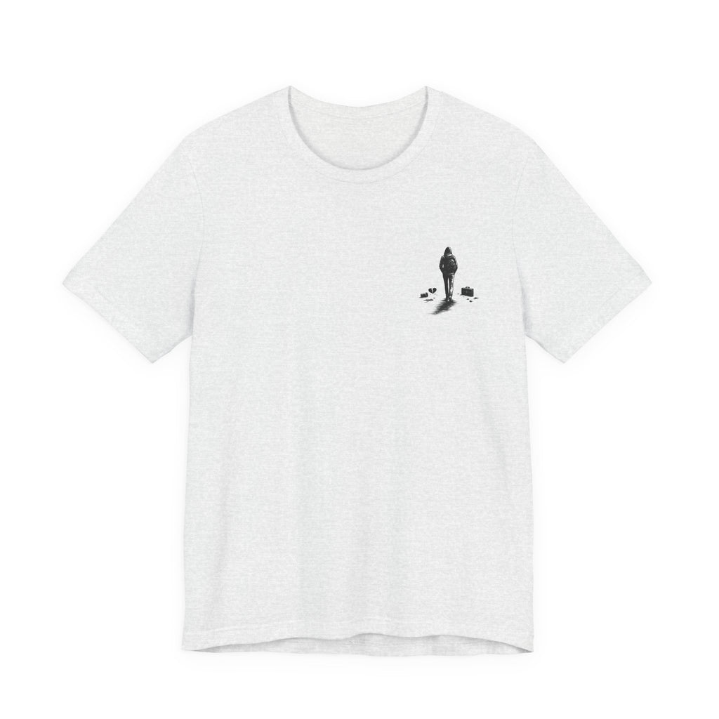 Knowing When to Leave Tee: "The Party, The Job, The Relationship" Minimal Back-Print T-Shirt