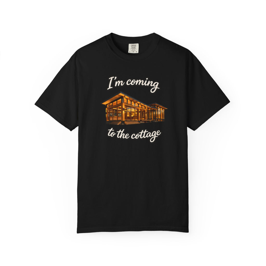 Cottage Cabin T-Shirt: "I'm Coming to the Cottage" Relaxed Heated Rivalry Retreat Tee