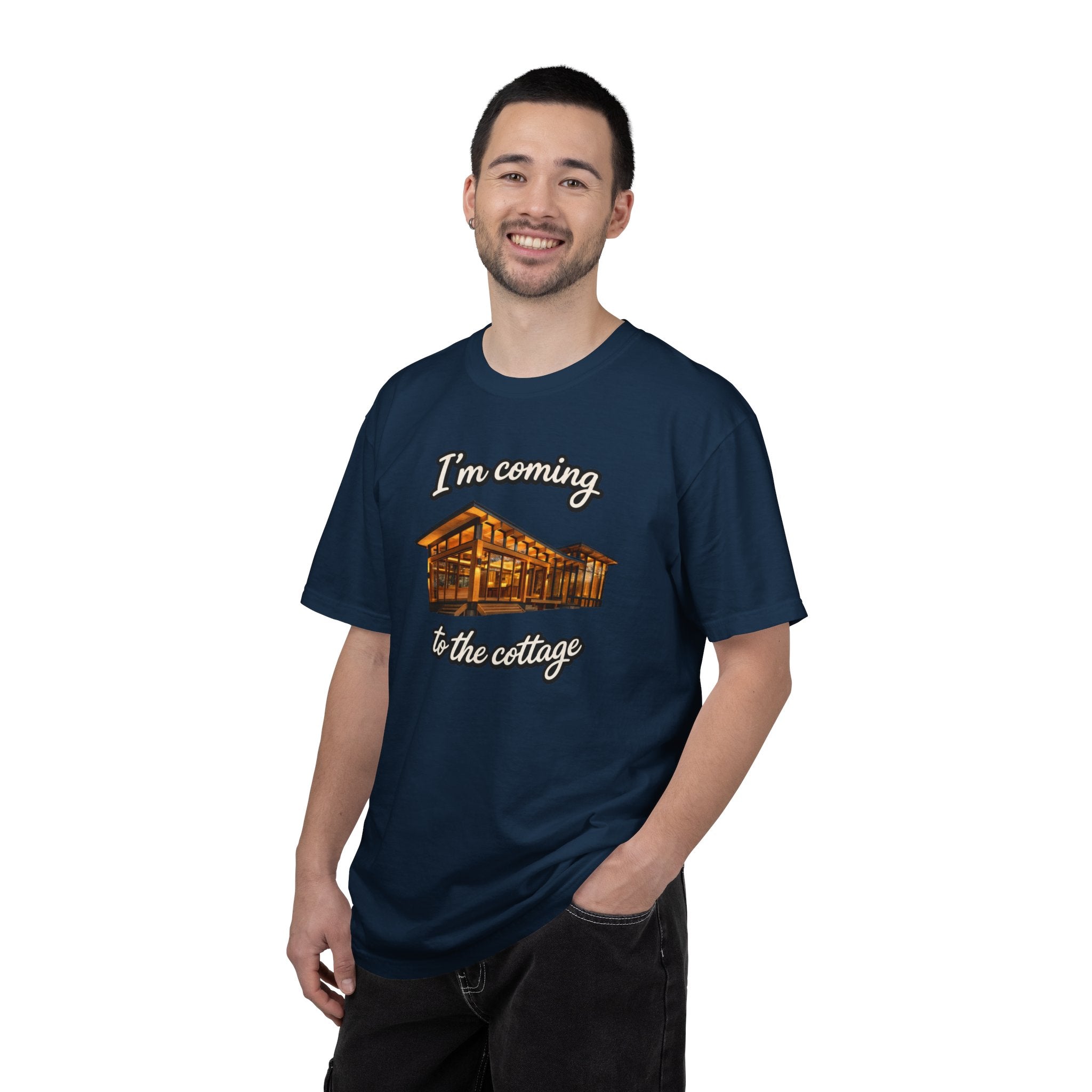 Cottage Cabin T-Shirt: "I'm Coming to the Cottage" Relaxed Heated Rivalry Retreat Tee