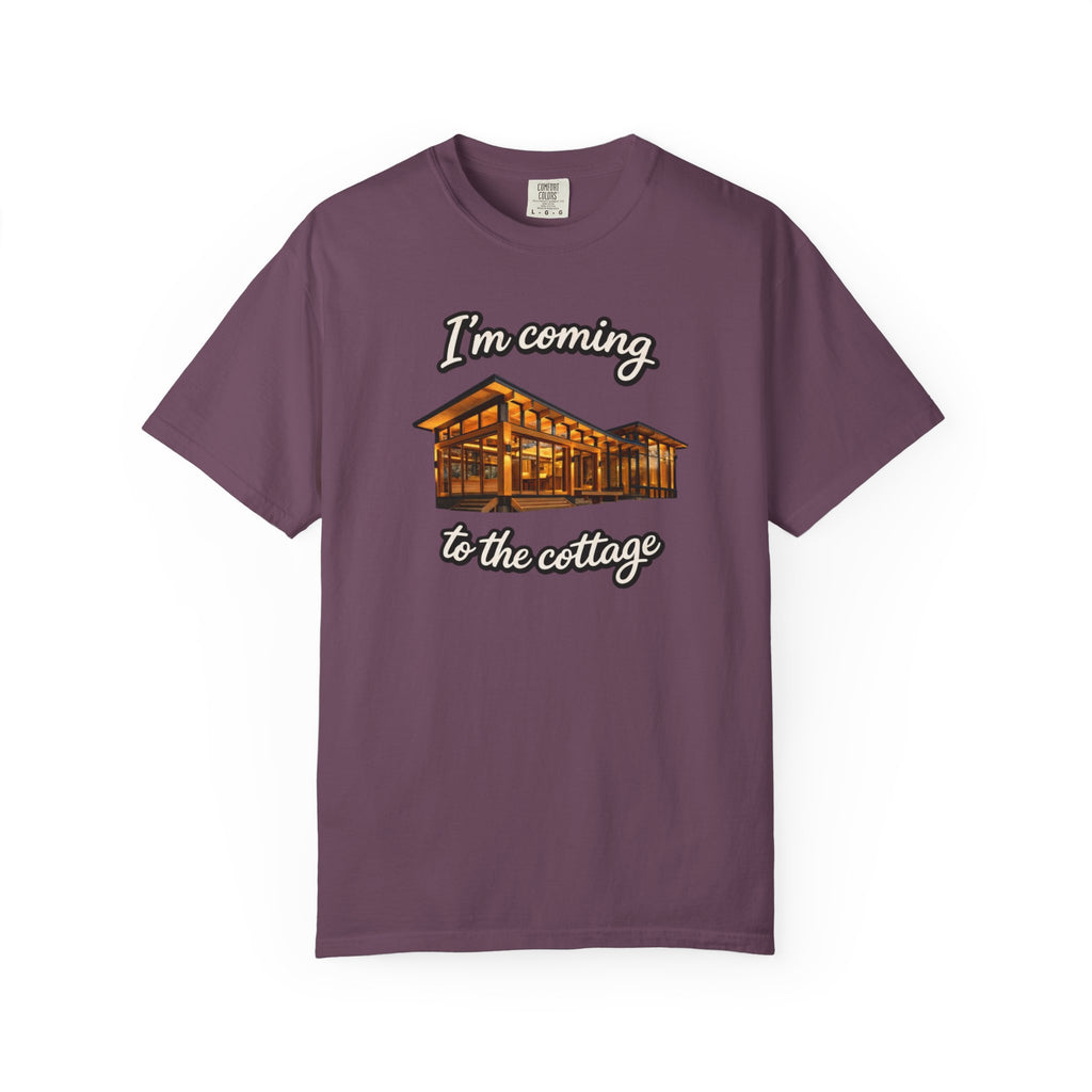 Cottage Cabin T-Shirt: "I'm Coming to the Cottage" Relaxed Heated Rivalry Retreat Tee