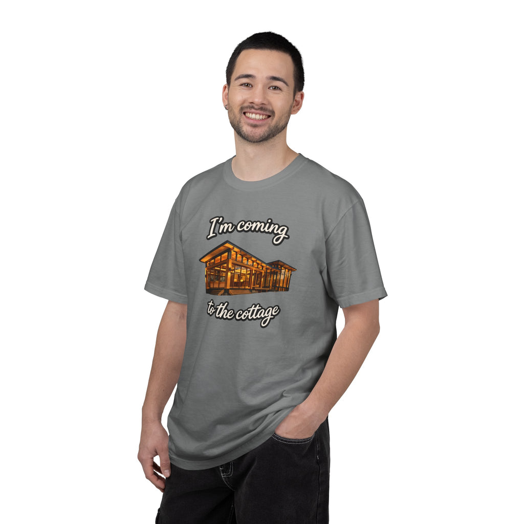 Cottage Cabin T-Shirt: "I'm Coming to the Cottage" Relaxed Heated Rivalry Retreat Tee