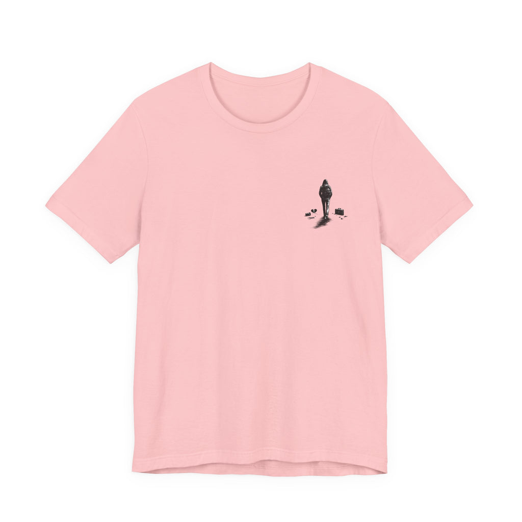 Knowing When to Leave Tee: "The Party, The Job, The Relationship" Minimal Back-Print T-Shirt